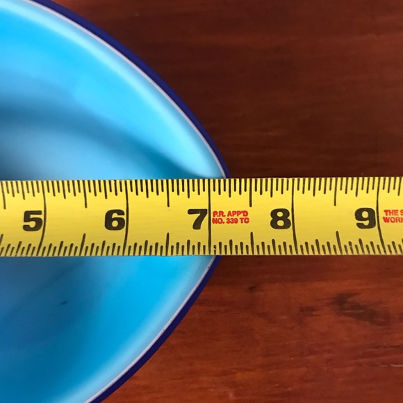 Vintage blue frosted cases glass catchall/ ashtray - Picture 6 of 9